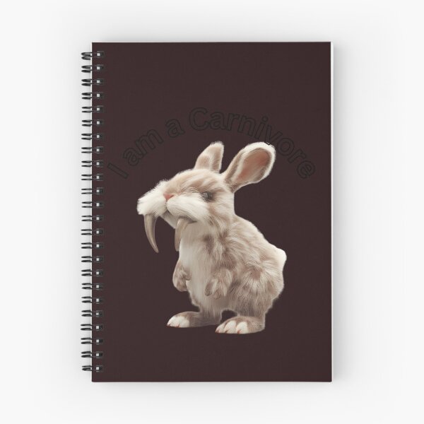 Item preview, carnivore saber tooth rabbit designed and sold by PrintaProverb.