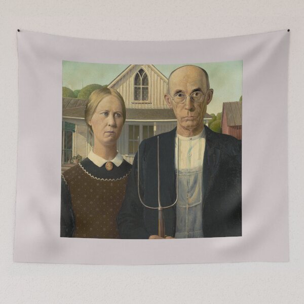 Item preview, American Gothic Farmhouse Vintage Art designed and sold by ddproducts.