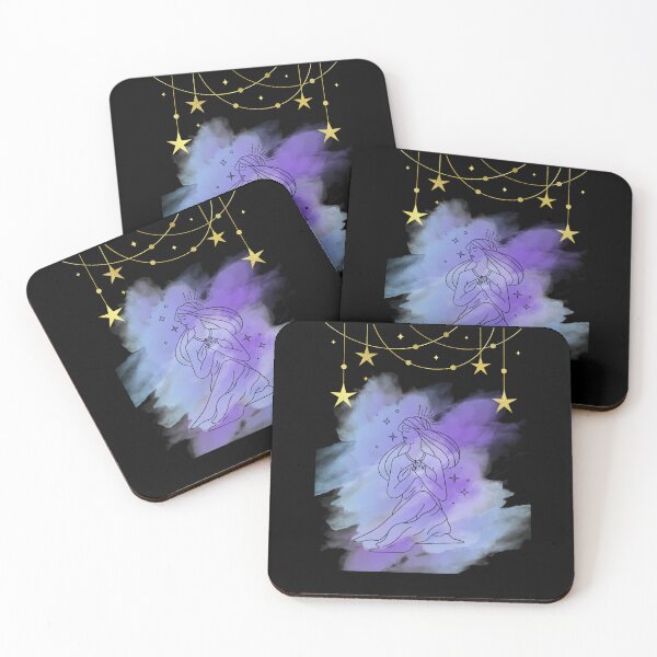 Item preview, Woman in stars with watercolor  designed and sold by MarigoldandLily.