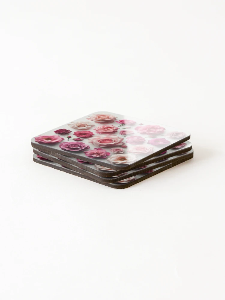 Thumbnail 4 of 5, Coasters (Set of 4), Beautiful Roses designed and sold by GypsyMerch.