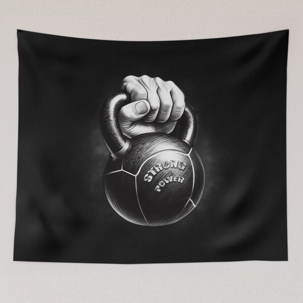 Item preview, kettlebell, muscle man, shawty, biceps, muscle building, fitness goals, muscle mass, pump up designed and sold by CrisMor-Art.