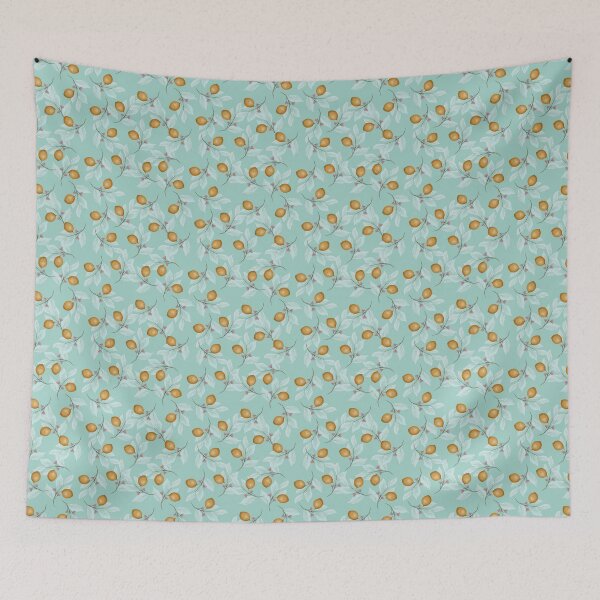 Item preview, Citric Summer - Orange Lemon pattern in a nice aqua background perfect for summer aesthetic.  designed and sold by Alpha Naomi Designs.