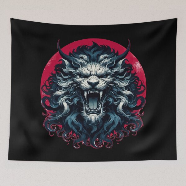 Item preview, Oni Lion Demon Yokai designed and sold by TomFrontierArt.