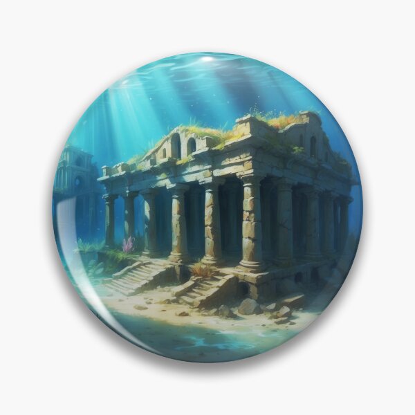 Item preview, Old underwater ruins in rays of light designed and sold by Andrey-Myagkov.