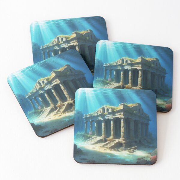 Item preview, Old underwater ruins in rays of light designed and sold by Andrey-Myagkov.