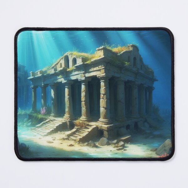 Item preview, Old underwater ruins in rays of light designed and sold by Andrey-Myagkov.