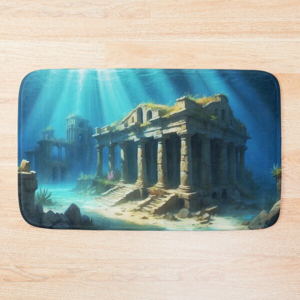 Item preview, Old underwater ruins in rays of light designed and sold by Andrey-Myagkov.
