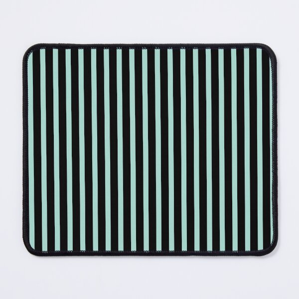 Item preview, Black and Mint Green Vertical Stripes designed and sold by scome.