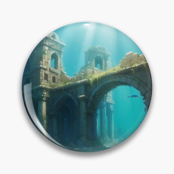 Item preview, Old underwater ruins in rays of light designed and sold by Andrey-Myagkov.