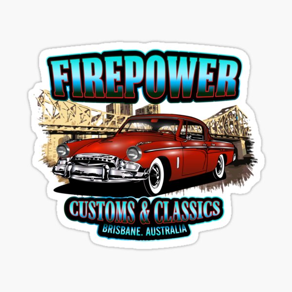 FIREPOWER CUSTOMS AND CLASSICS BRISBANE SOUVENIR Sticker