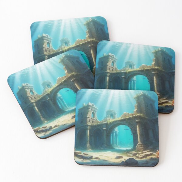 Item preview, Old underwater ruins in rays of light designed and sold by Andrey-Myagkov.