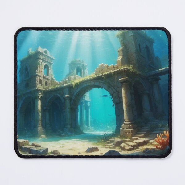 Item preview, Old underwater ruins in rays of light designed and sold by Andrey-Myagkov.