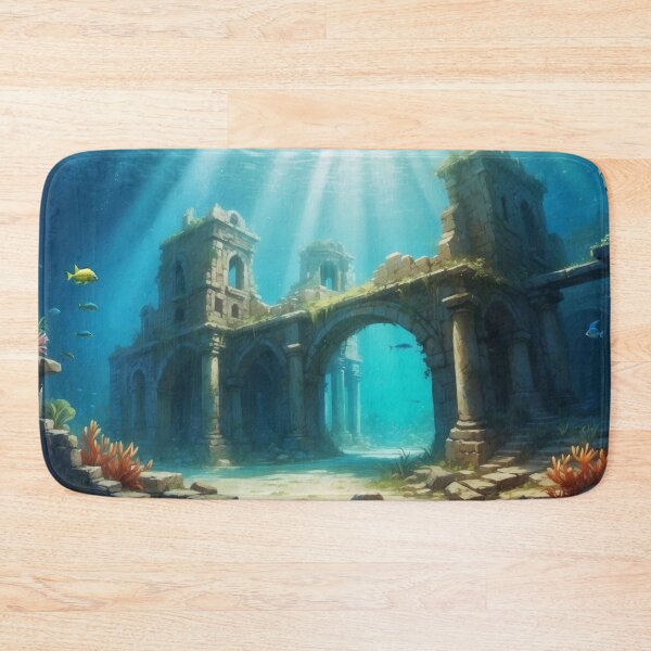 Item preview, Old underwater ruins in rays of light designed and sold by Andrey-Myagkov.
