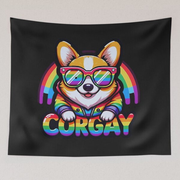 Item preview,  Corgay Pride  Rainbow Corgi  Art designed and sold by elynne9.