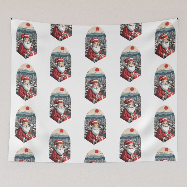 Item preview, Japanese Santa Claus Holiday Scene designed and sold by Slick-Waffles.