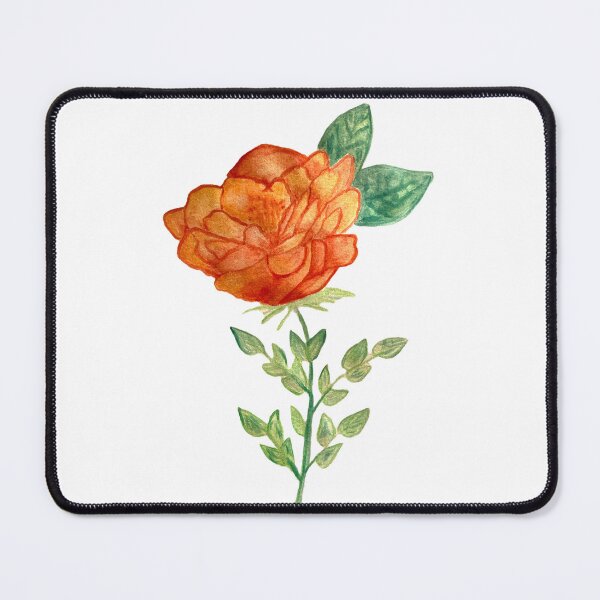 Item preview, Red and orange rose with leave designed and sold by Beeinbliss.