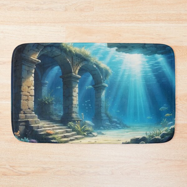 Item preview, Old underwater ruins in rays of light designed and sold by Andrey-Myagkov.
