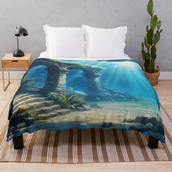 Item preview, Old underwater ruins in rays of light designed and sold by Andrey-Myagkov.