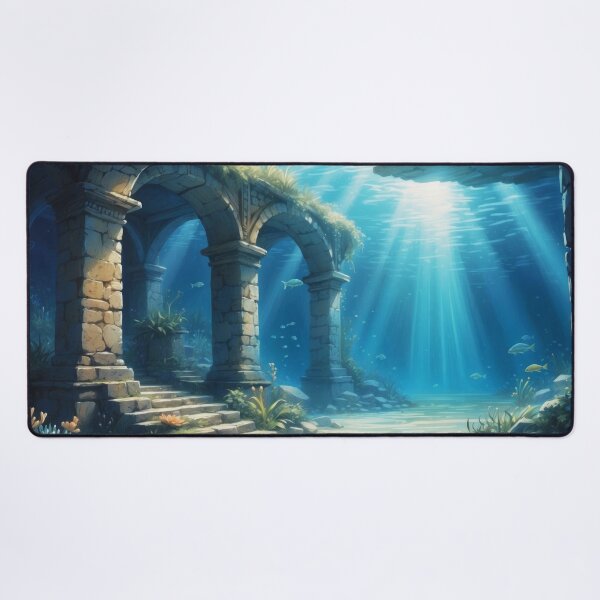 Item preview, Old underwater ruins in rays of light designed and sold by Andrey-Myagkov.