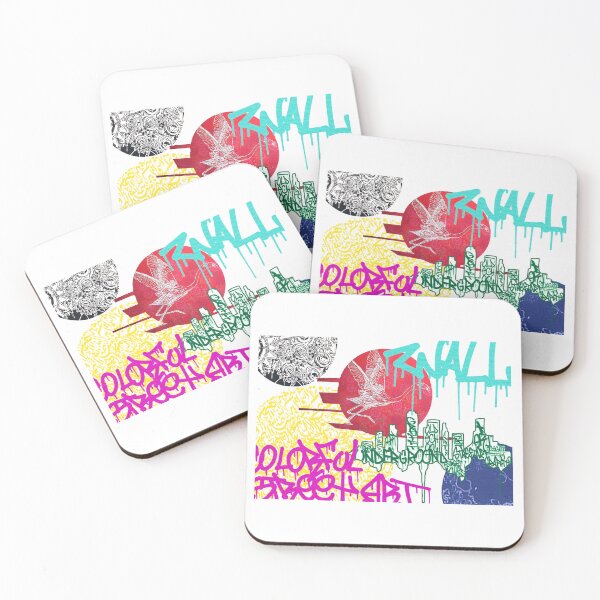 Item preview, Copy of  Tags graffiti  digital paint style on white background colorful collage oriental street art designed and sold by luckyhue.