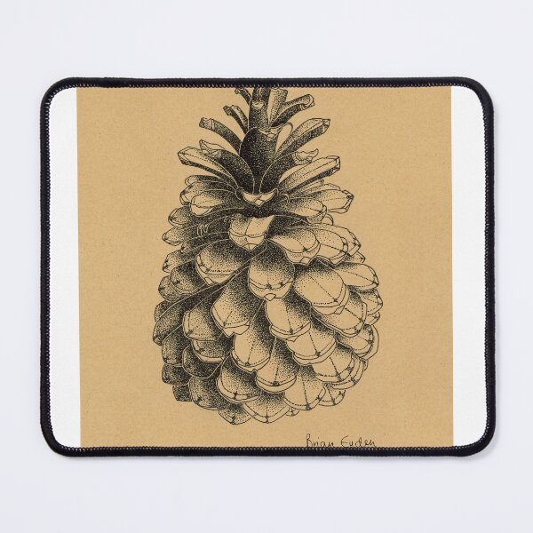 Item preview, A pine cone drawn in black ink designed and sold by BrianEydenArt.