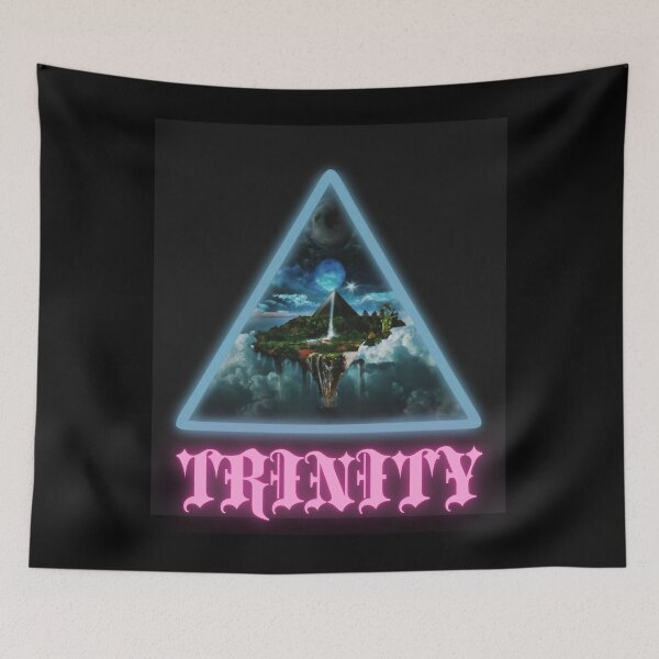 Item preview,  Gods trinity in triangle with universe and paradise inside happy cute christian gifts  designed and sold by thankful-loco.