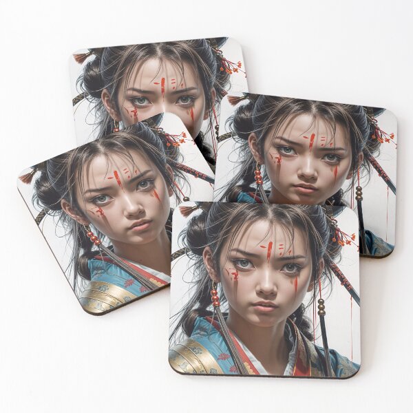 Item preview, Linda chica guerrera samurai anime designed and sold by TheArtOfPat.