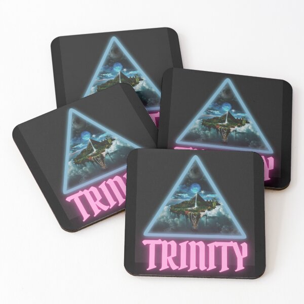 Item preview, Holy Trinity in triangle with universe and paradise inside happy cute christian gifts  designed and sold by thankful-loco.