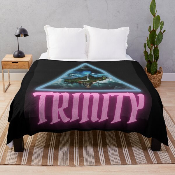 Item preview, Holy Trinity in triangle with universe and paradise inside happy cute christian gifts  designed and sold by thankful-loco.