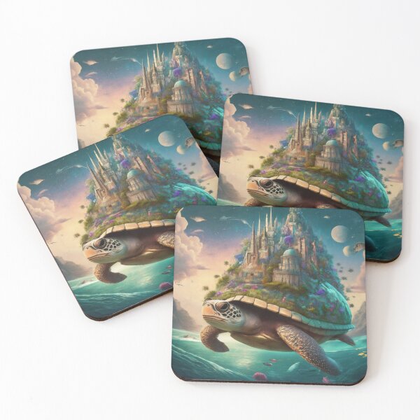 Item preview, Swimming Castle Turtle designed and sold by BestArtByArvind.