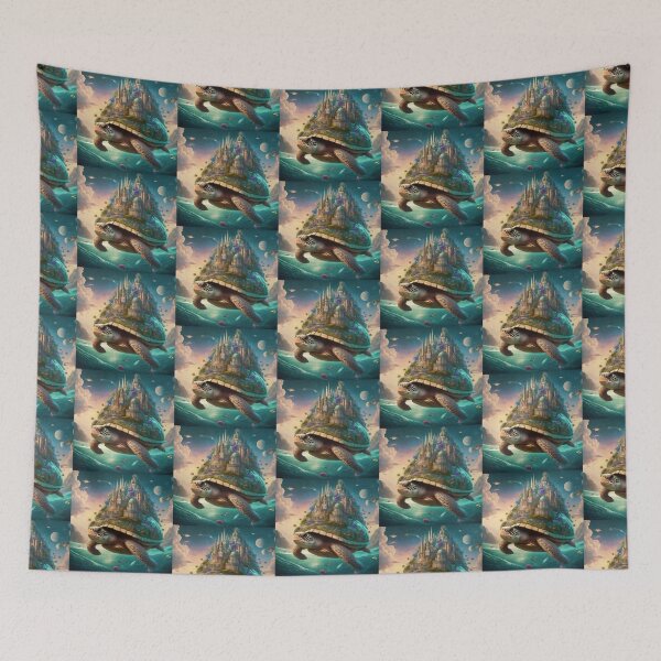Item preview, Swimming Castle Turtle designed and sold by BestArtByArvind.