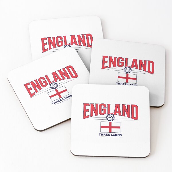 Item preview, England logo with soccer ball red & white designed and sold by castletex.