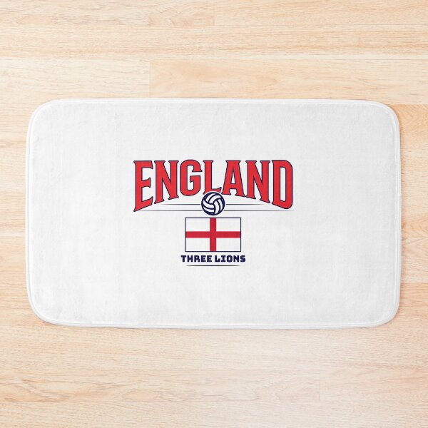 Item preview, England logo with soccer ball red & white designed and sold by castletex.