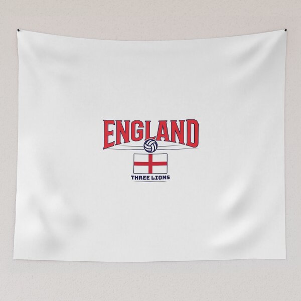 Item preview, England logo with soccer ball red & white designed and sold by castletex.