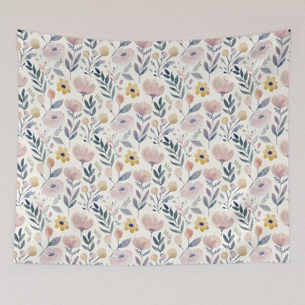 Item preview, Pink Poppy Flower Watercolor Pastel Floral designed and sold by Gourmet Neko Art | .