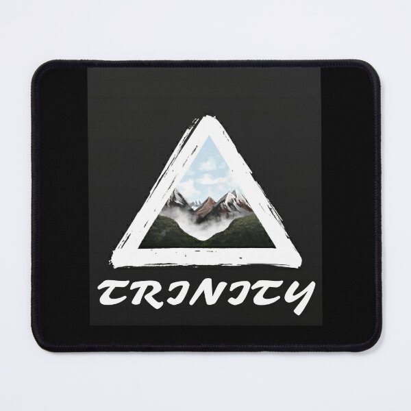 Item preview, Gods TRINITY in triangle with universe and mountains christian happy cute gifts designed and sold by thankful-loco.