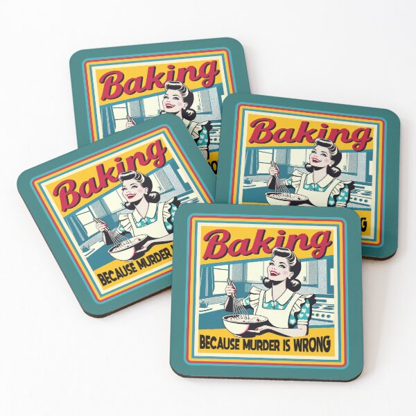 Item preview, Baking because murder is wrong. Funny baking humor. designed and sold by JoyOfHopeStore.