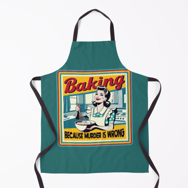 Item preview, Baking because murder is wrong. Funny baking humor. designed and sold by JoyOfHopeStore.