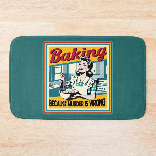 Item preview, Baking because murder is wrong. Funny baking humor. designed and sold by JoyOfHopeStore.