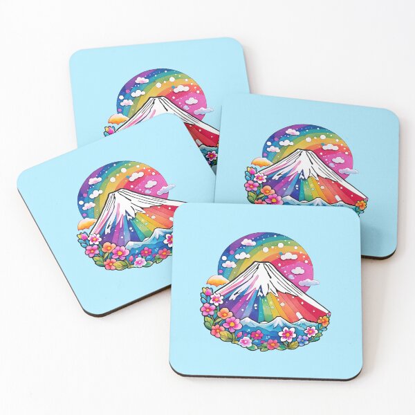 Item preview, rainbow mt fuji japan designed and sold by Cosmicreations1.