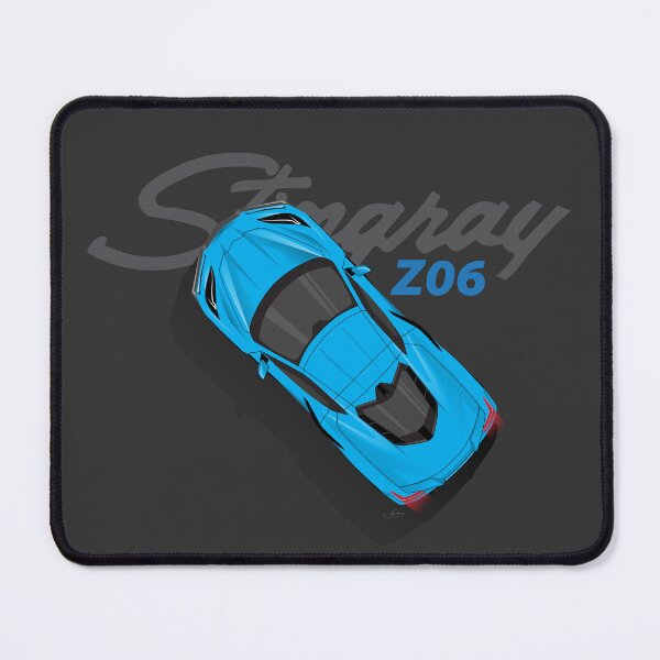 Item preview, Chevy Corvette C8 Blue Top Down Illustration designed and sold by blackdogshop.