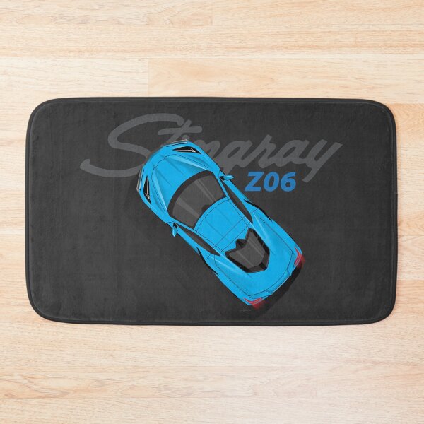 Item preview, Chevy Corvette C8 Blue Top Down Illustration designed and sold by blackdogshop.