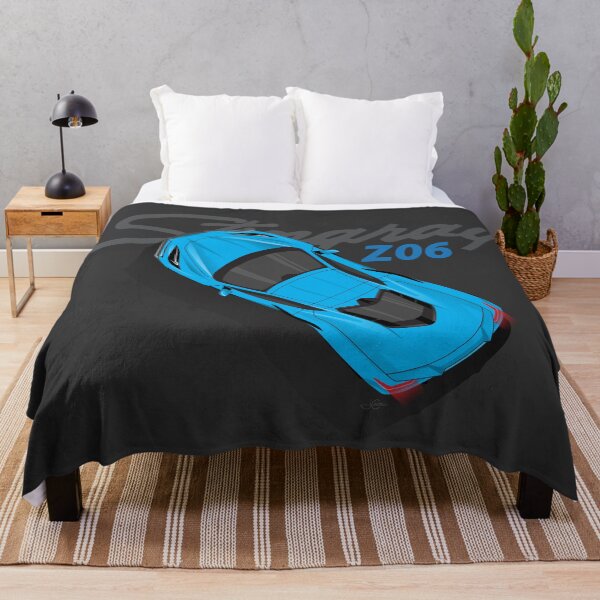 Item preview, Chevy Corvette C8 Blue Top Down Illustration designed and sold by blackdogshop.