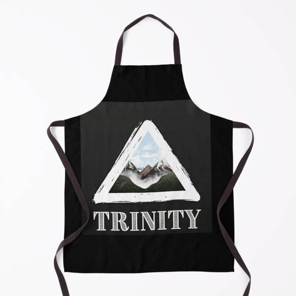 Item preview, Holy TRINITY  in triangle with universe and mountains christian happy cute  gifts  designed and sold by thankful-loco.