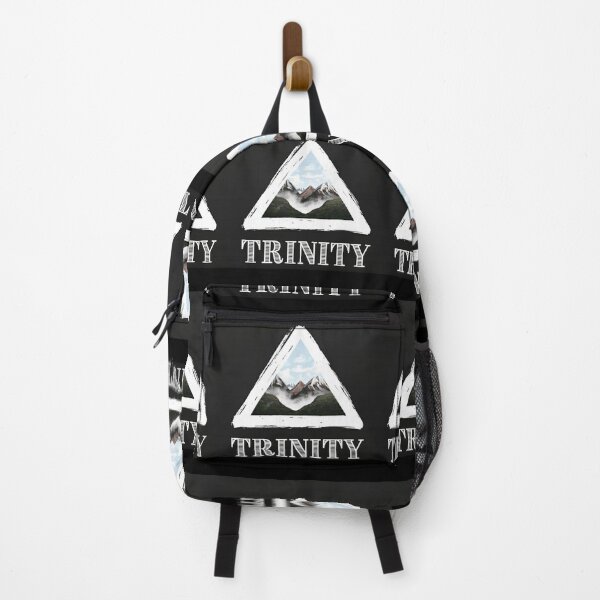 Item preview, Holy TRINITY in triangle with universe and mountains christian happy cute gifts designed and sold by thankful-loco.