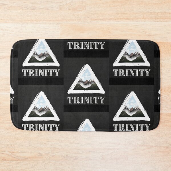 Item preview, Holy TRINITY  in triangle with universe and mountains christian happy cute  gifts  designed and sold by thankful-loco.