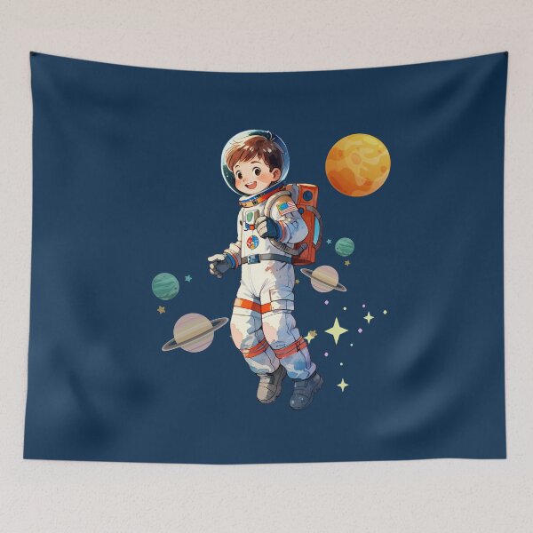 Item preview, Cosmic Adventure: Watercolor Boy Astronaut designed and sold by MusesWhispers.