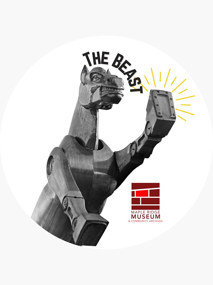 Thumbnail 3 of 3, Sticker, The Maple Ridge Beast designed and sold by MapleRidgeMus.