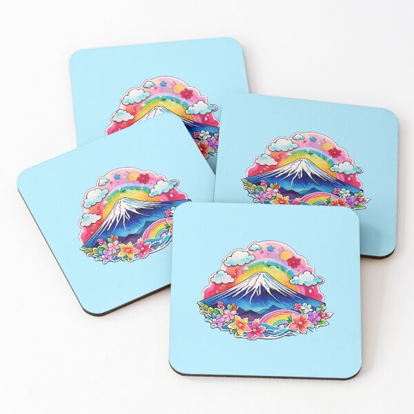 Item preview, rainbow mt fuji japan designed and sold by Cosmicreations1.