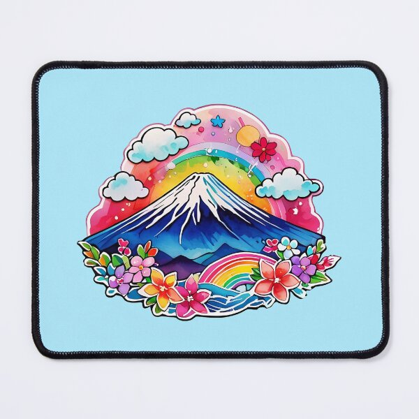 Item preview, rainbow mt fuji japan designed and sold by Cosmicreations1.